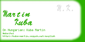 martin kuba business card